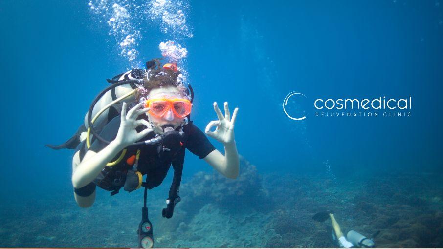 woman scuba diving