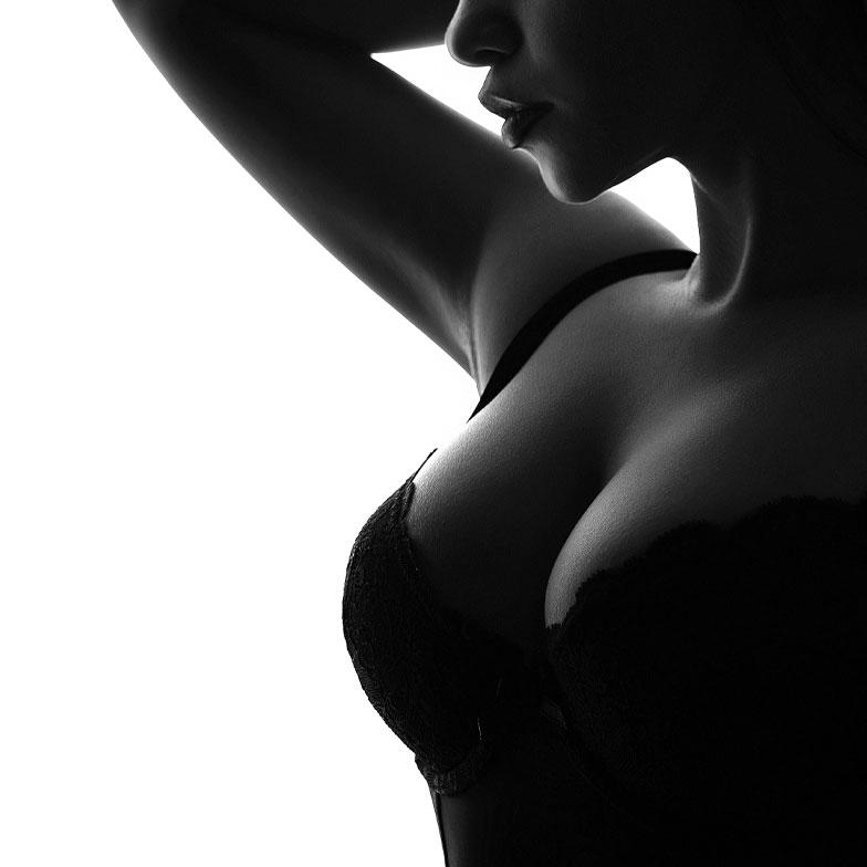 woman with breast reduction